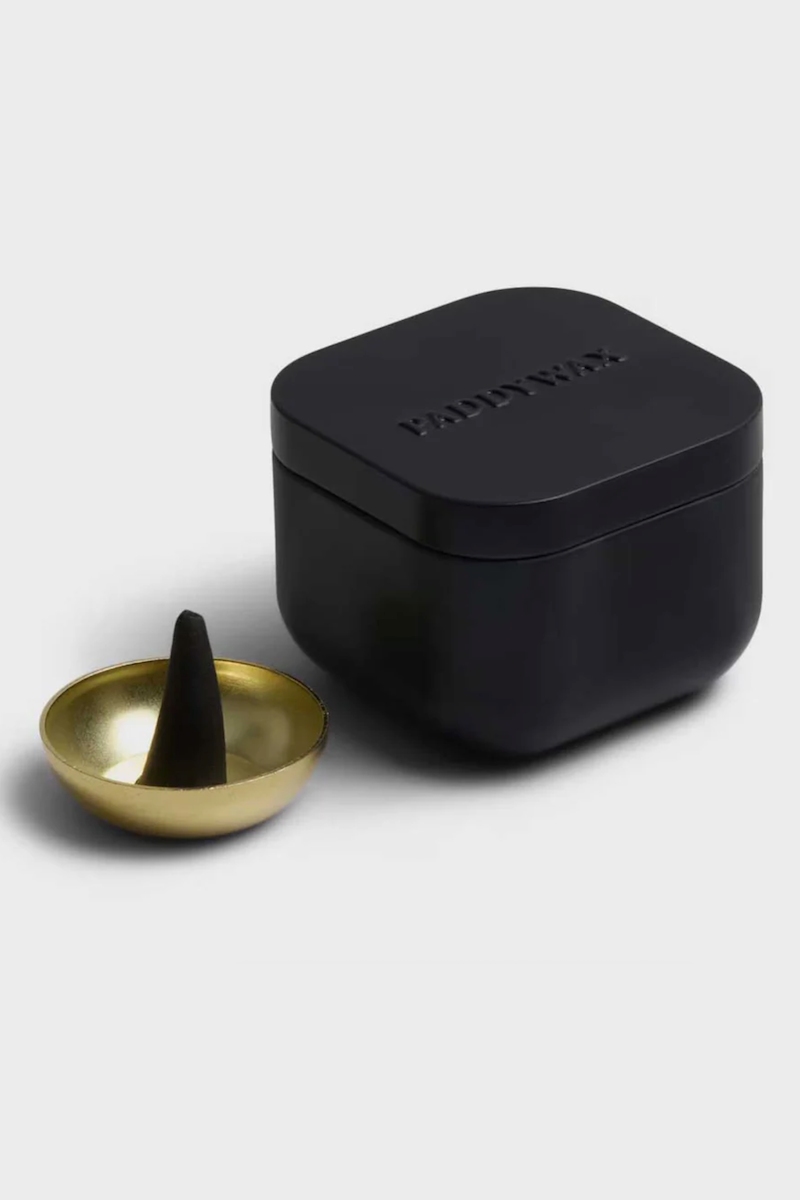 Cubed Incense Tin, Black