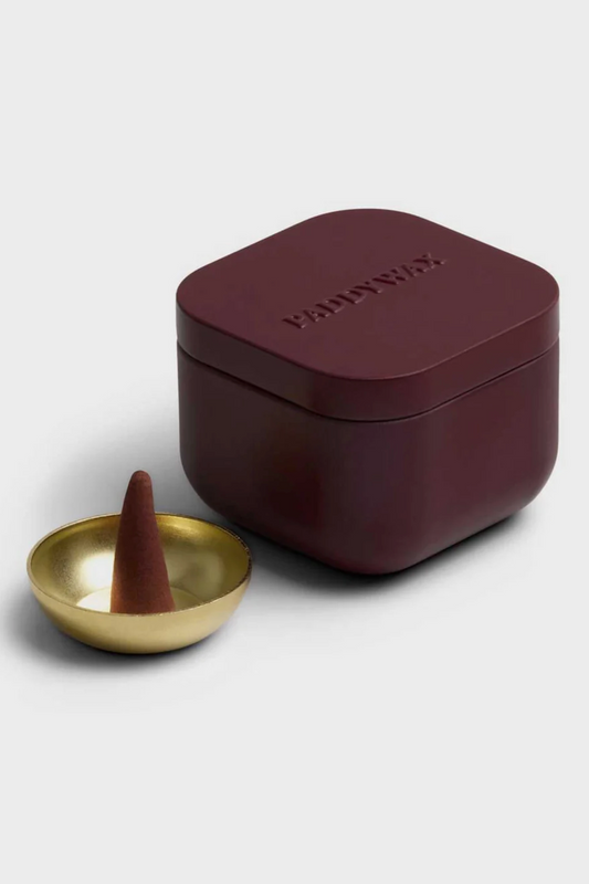 Cubed Incense Tin, Maroon