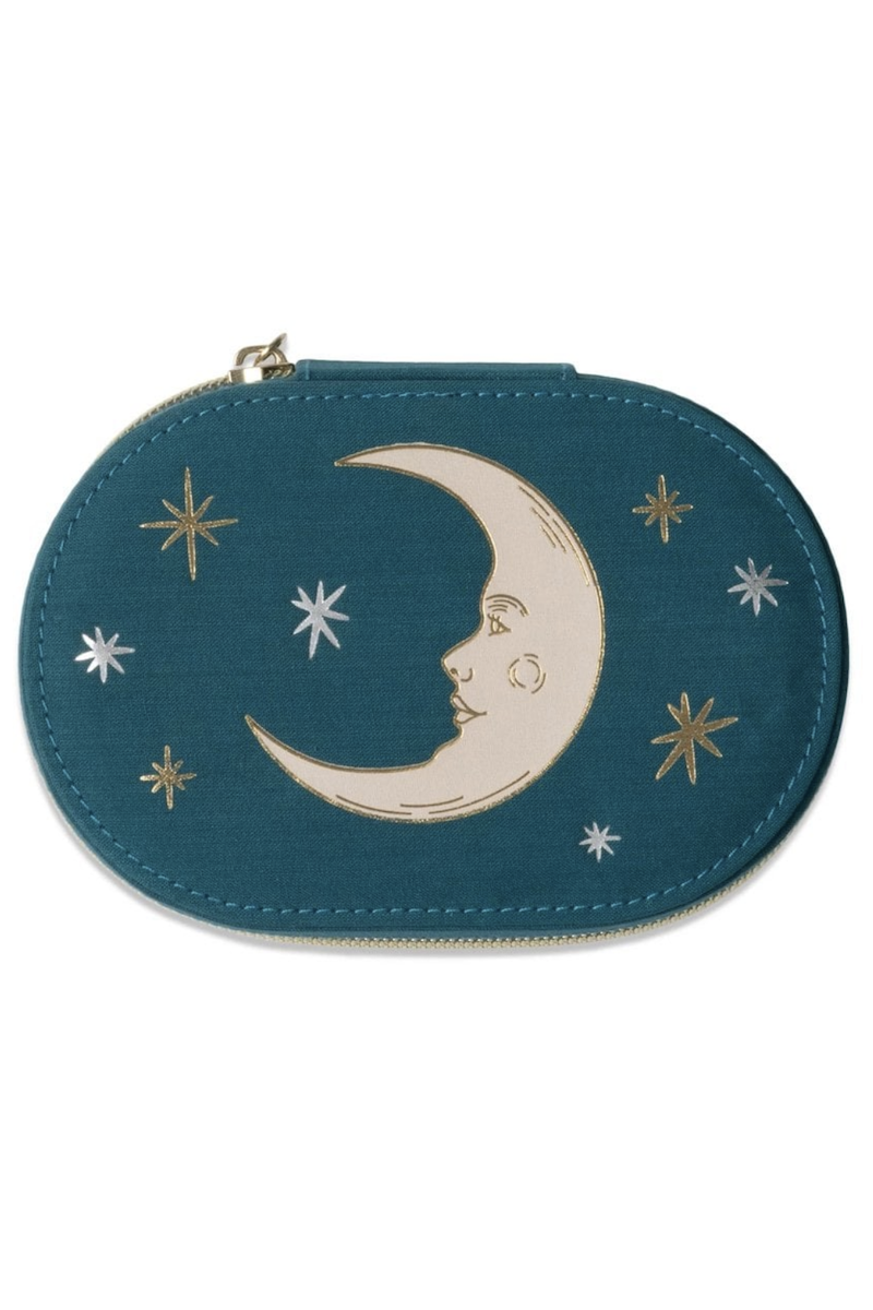 Oval Jewellery Case, Teal Moon