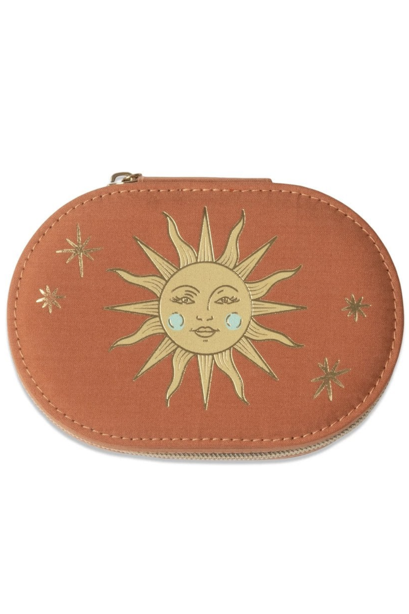 Oval Jewellery Case, Terracotta Sun