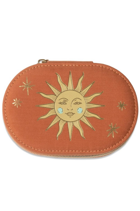 Oval Jewellery Case, Terracotta Sun