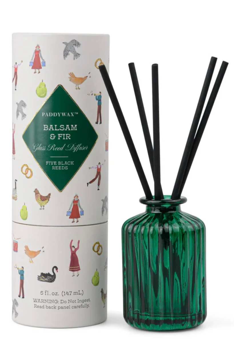 Holiday Ribbed Diffuser, Balsam + Fir