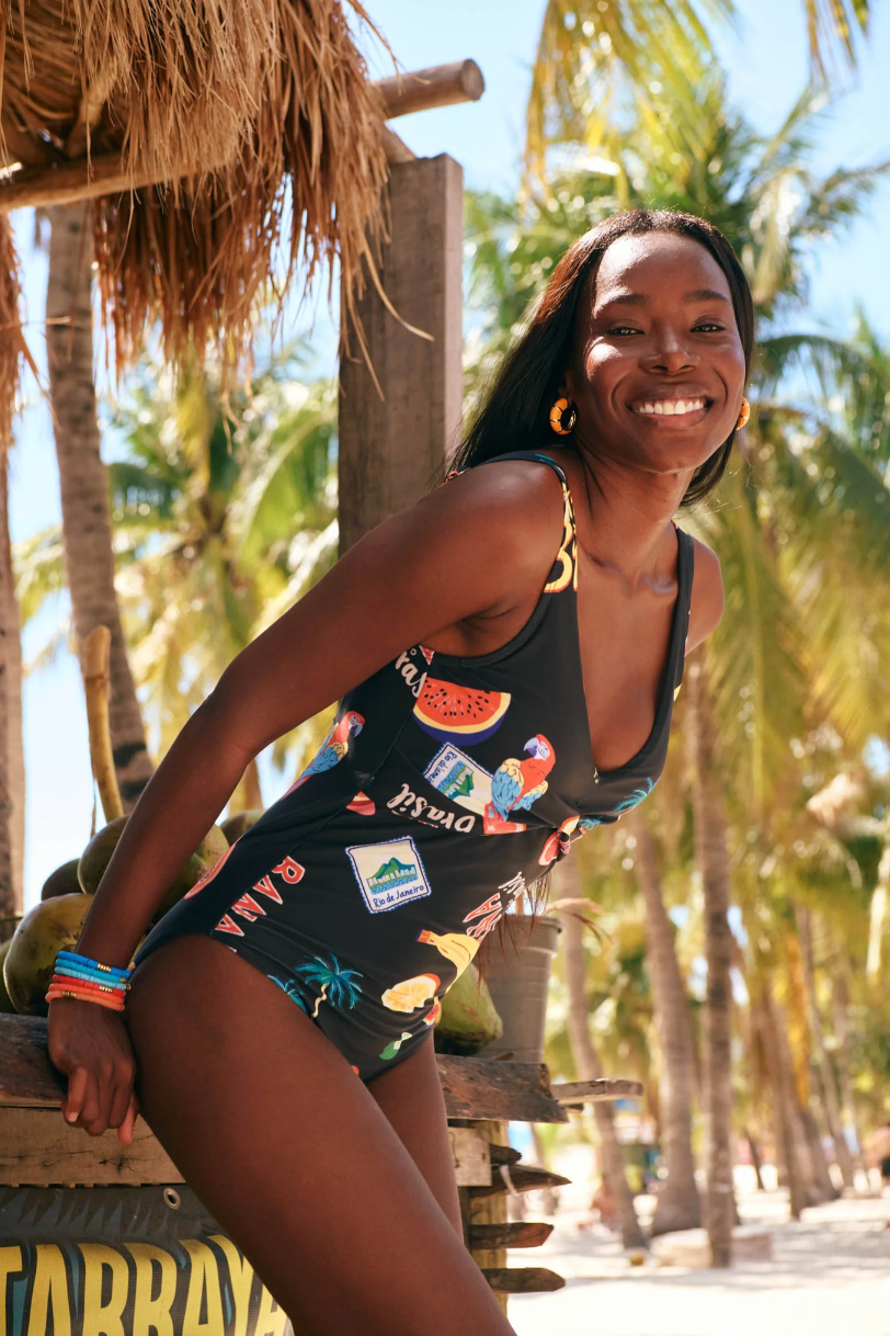 Cabana Twist One Piece, Black