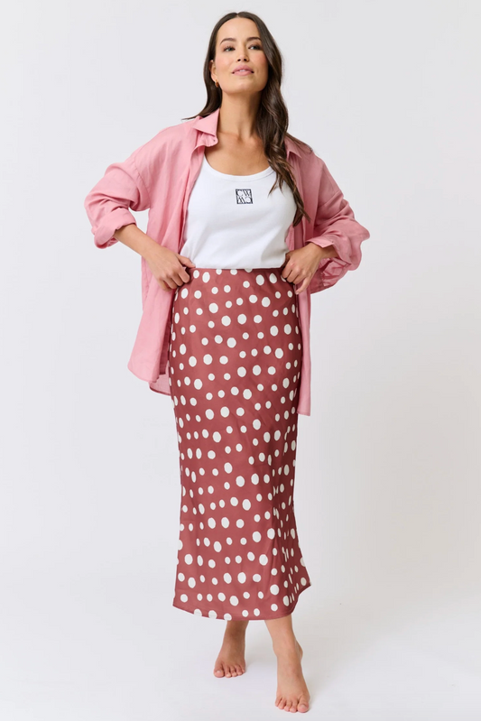 Millie Slip Skirt, Rust Spot