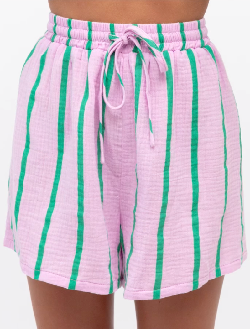 Otis Stripe Shorts, Lilac
