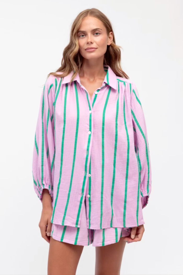 Otis Stripe Shirt, Lilac