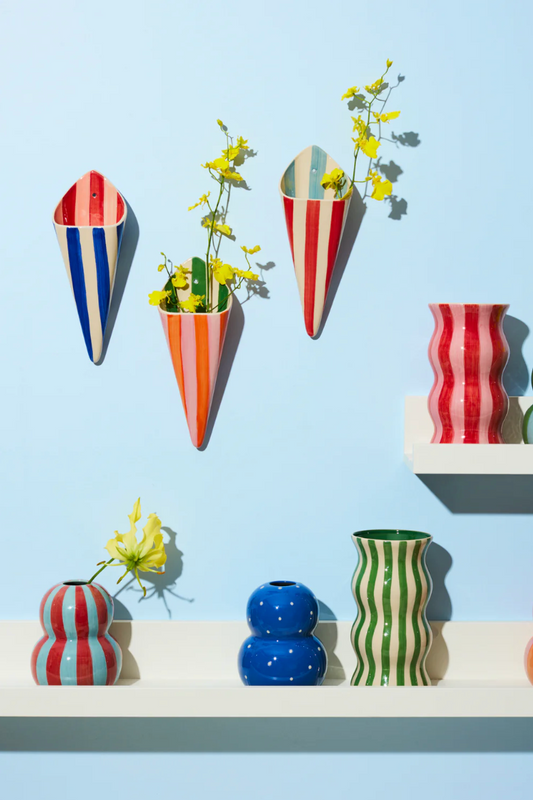 Folly Wall Vases, Stripe