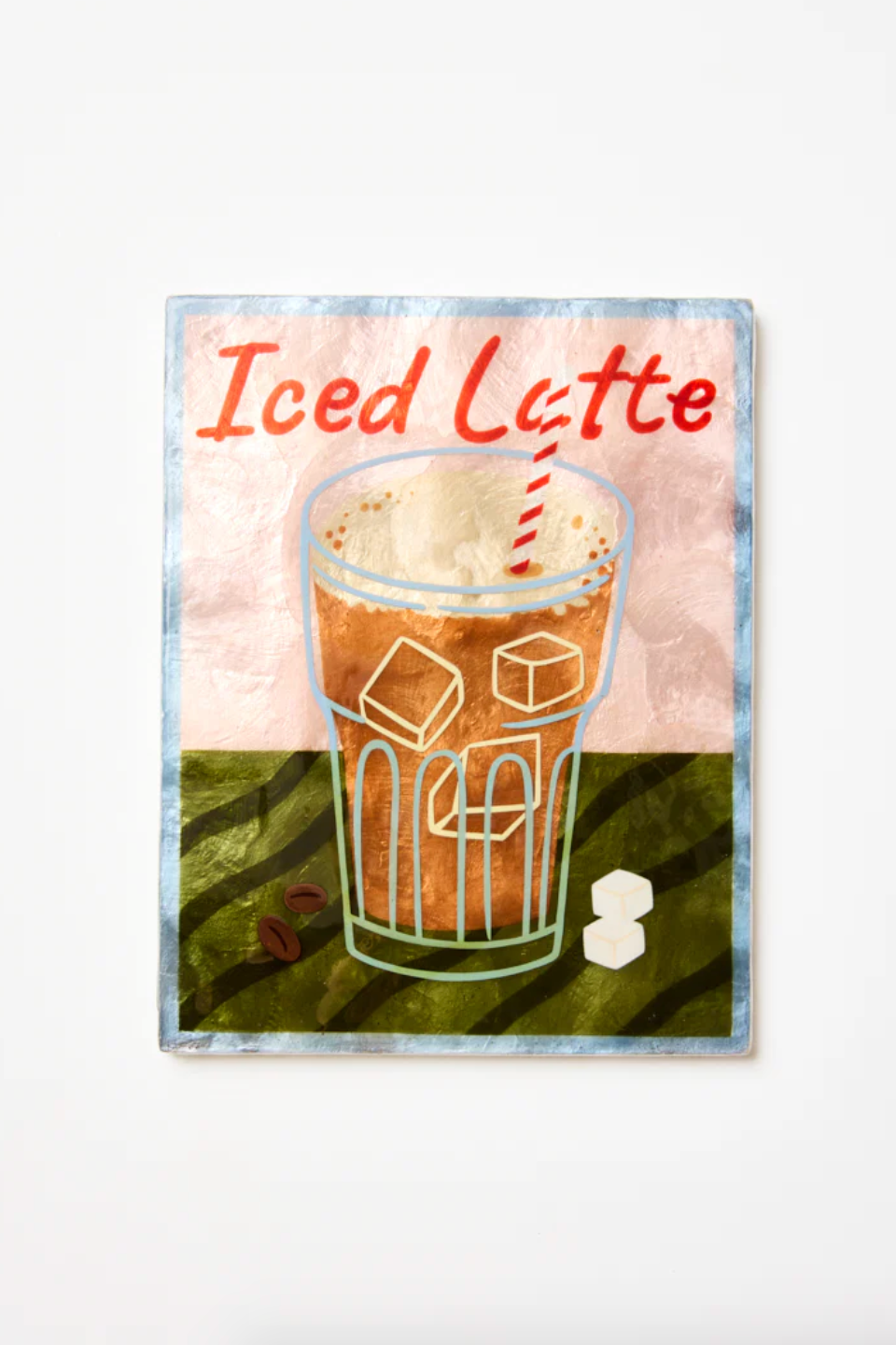 Barista Iced Latte Wall Art