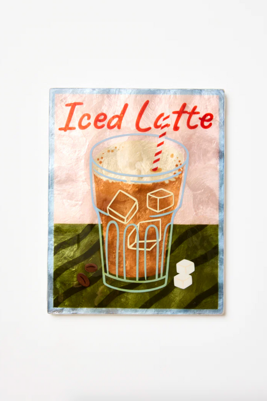 Barista Iced Latte Wall Art