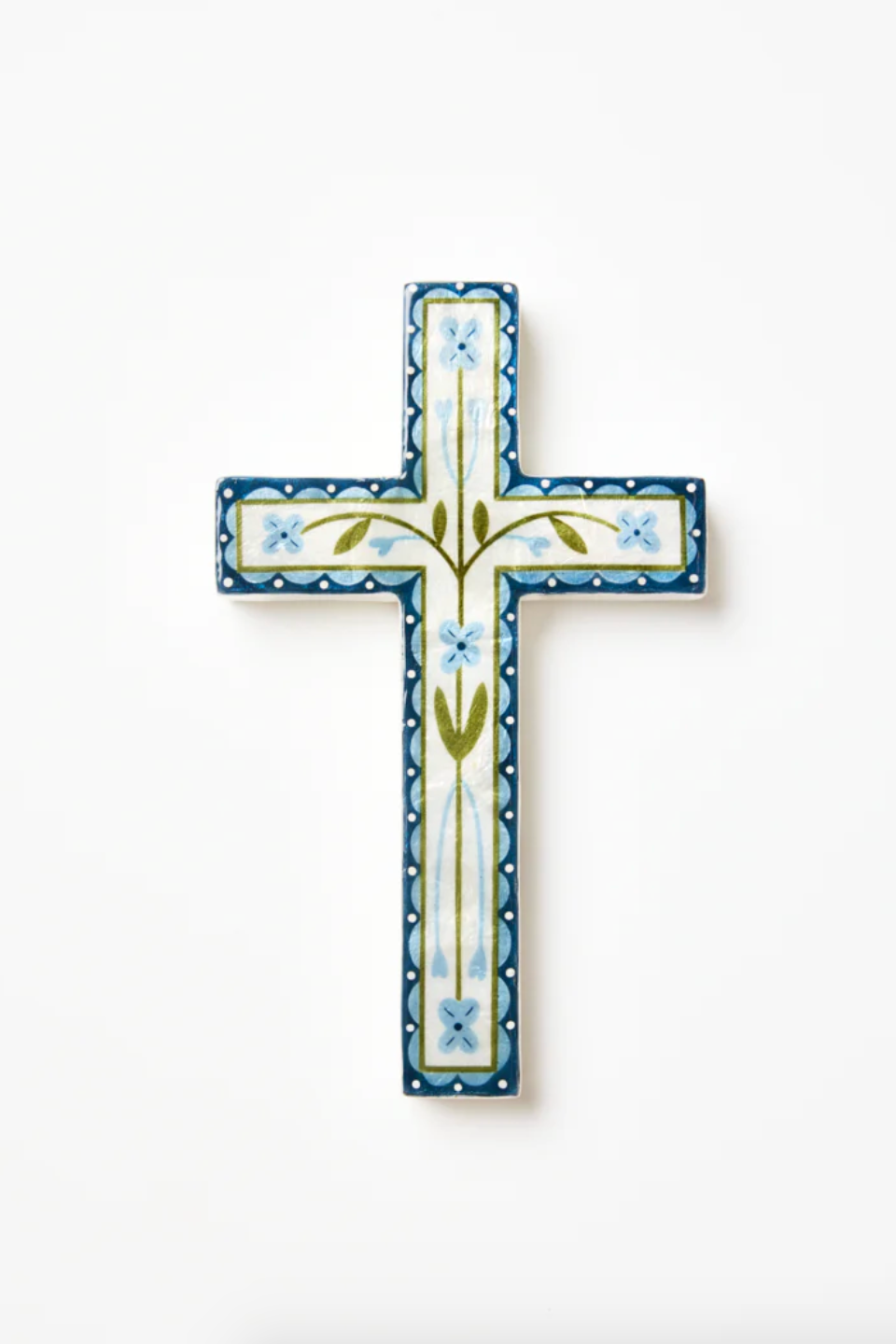 Samira Blue Flower Large Cross