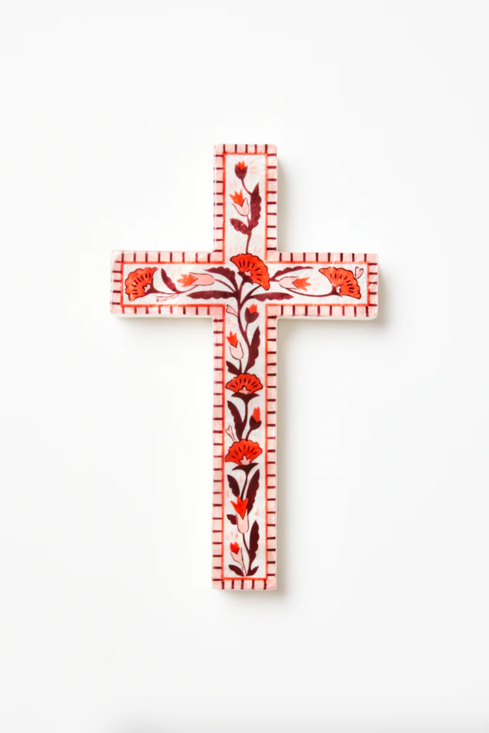 Samira Pink Flower Large Cross