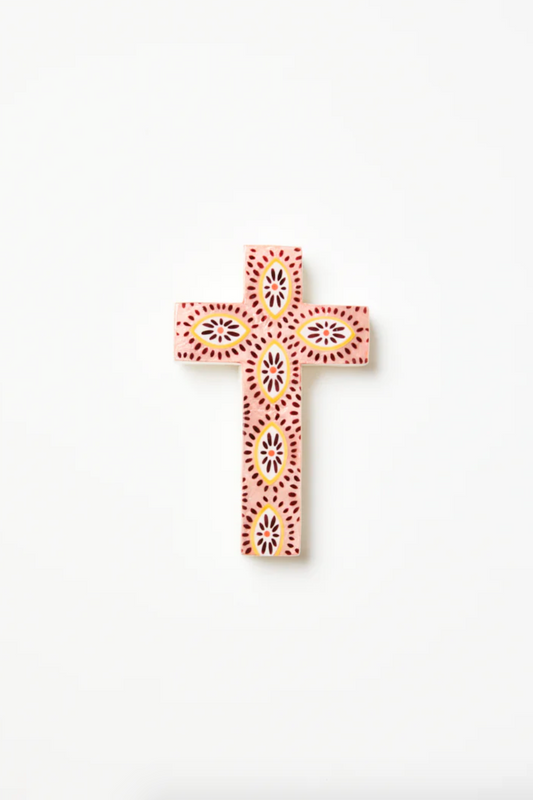 Samira Pink Eyes Small Cross