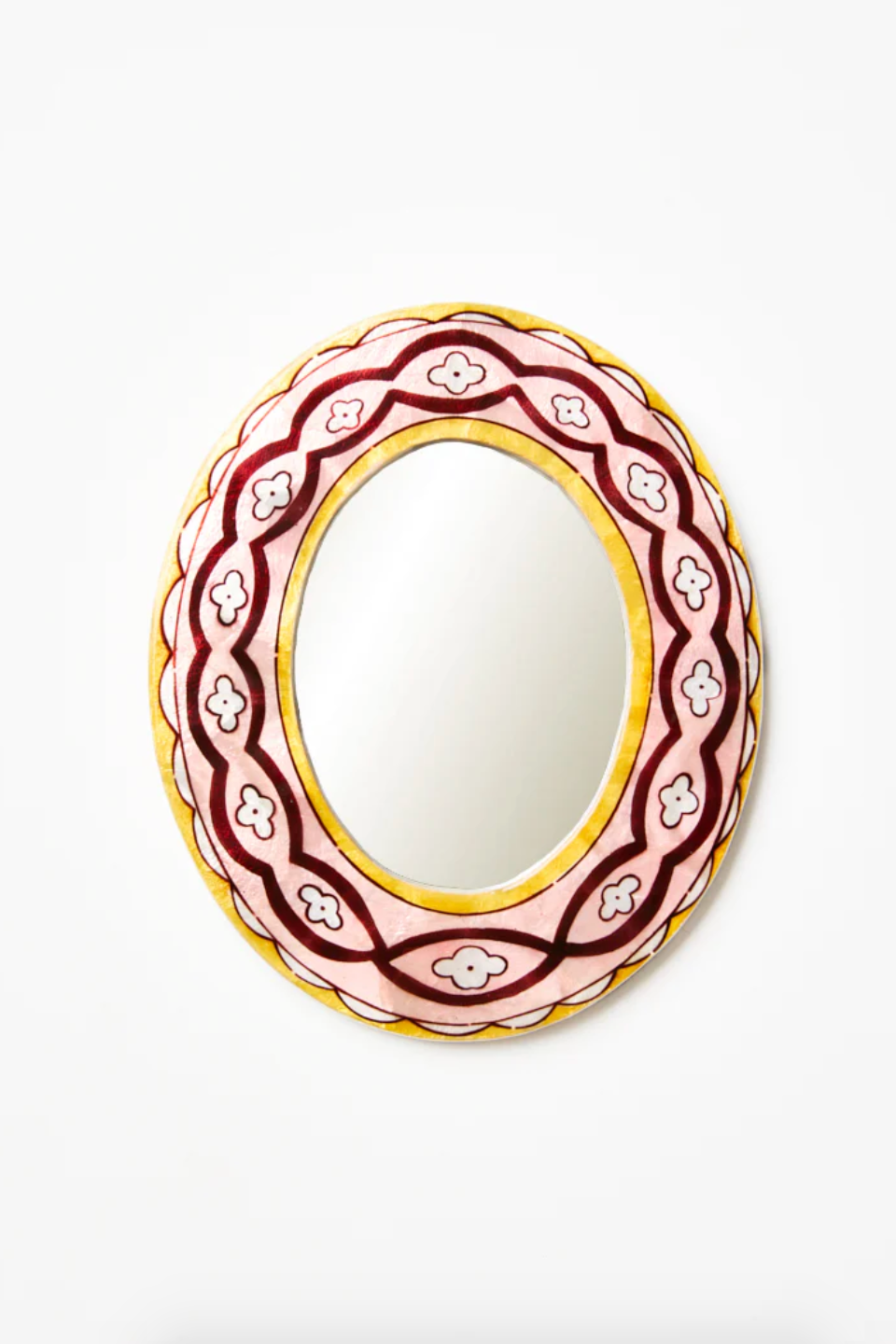 Samira Pink Waves Mirror