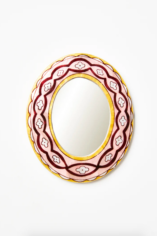Samira Pink Waves Mirror