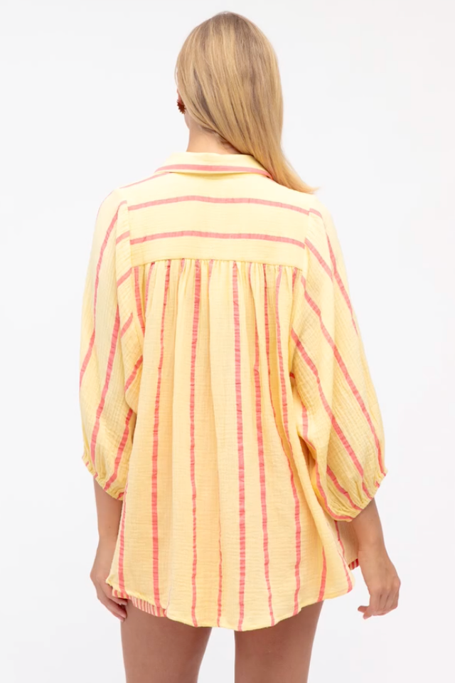 Otis Stripe Shirt, Lemon