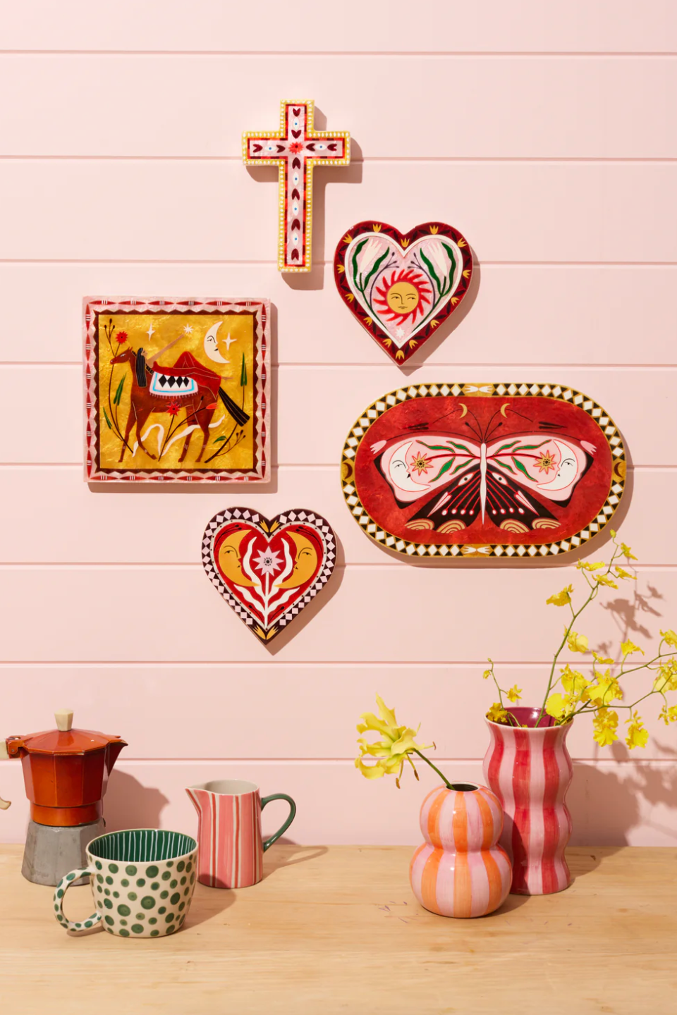 Fable Horseback Pink Square