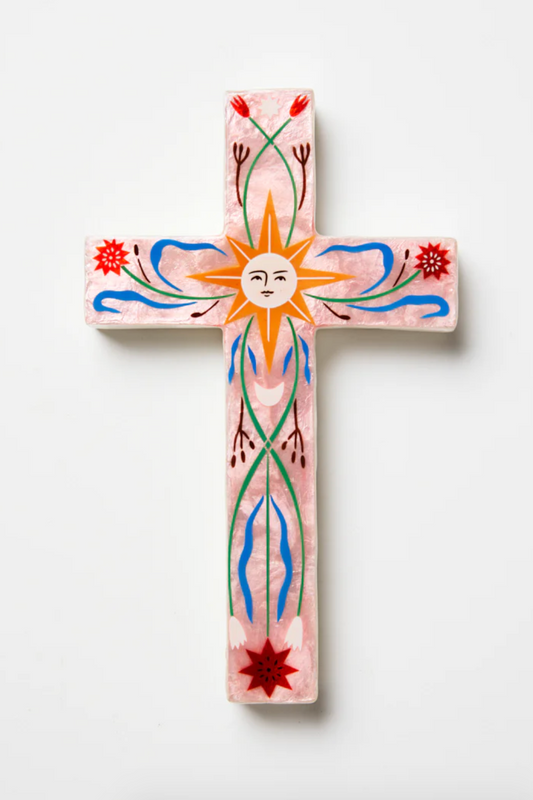 Fable Pink Sun Large Cross