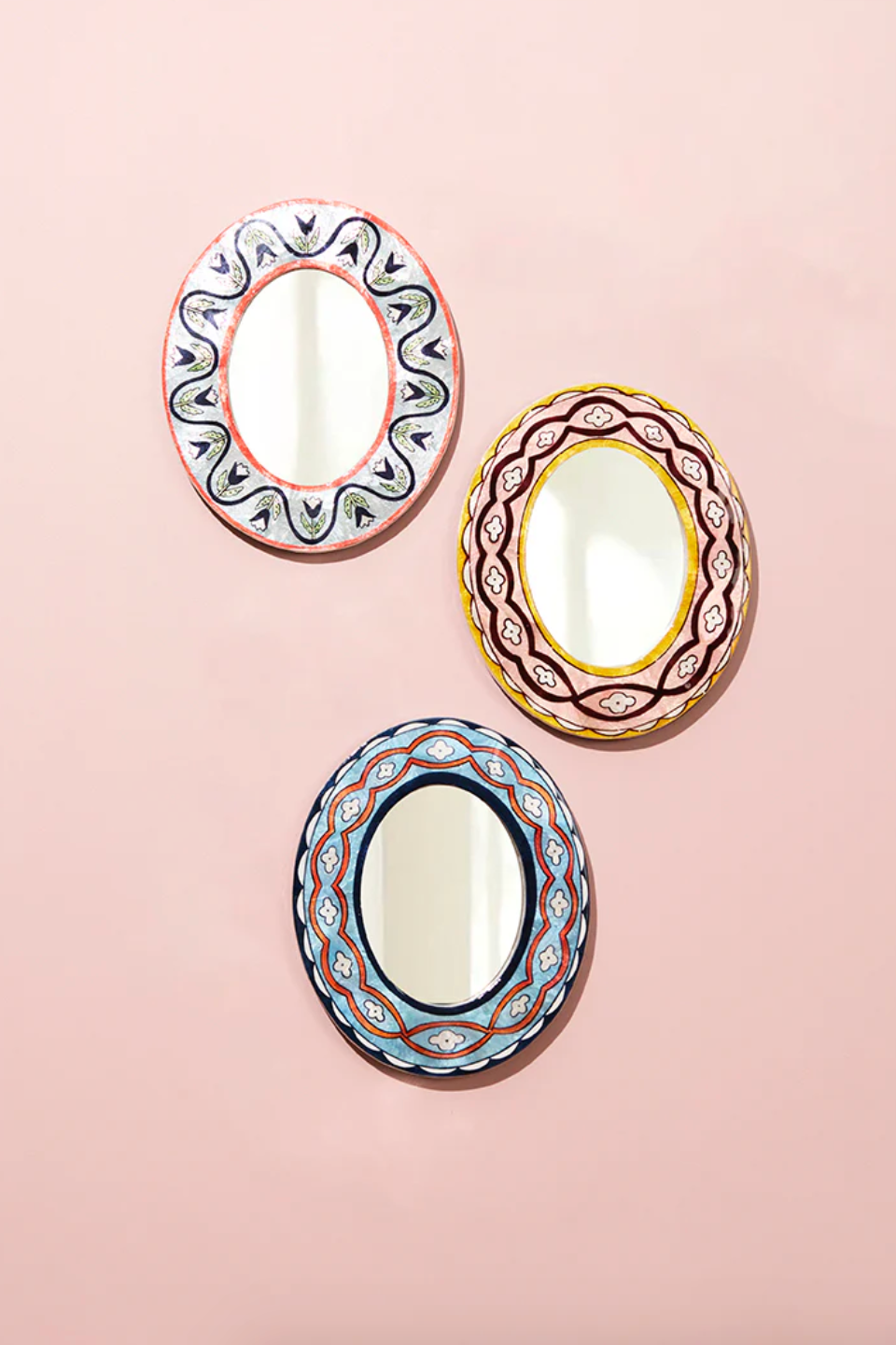 Samira Pink Waves Mirror