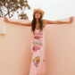 Flamingo Racing Maxi Dress, Pink