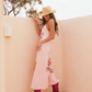 Flamingo Racing Maxi Dress, Pink