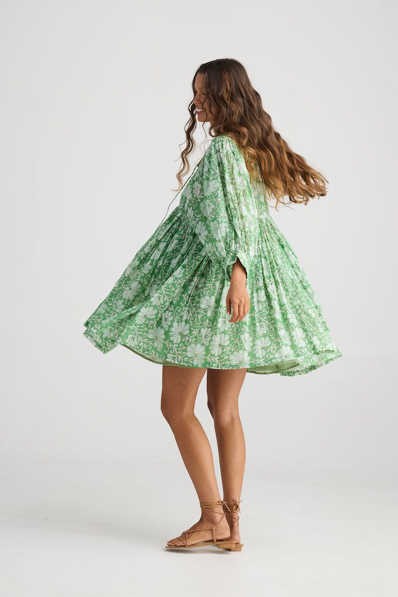 Wisteria Mini Dress, Apple Blossom