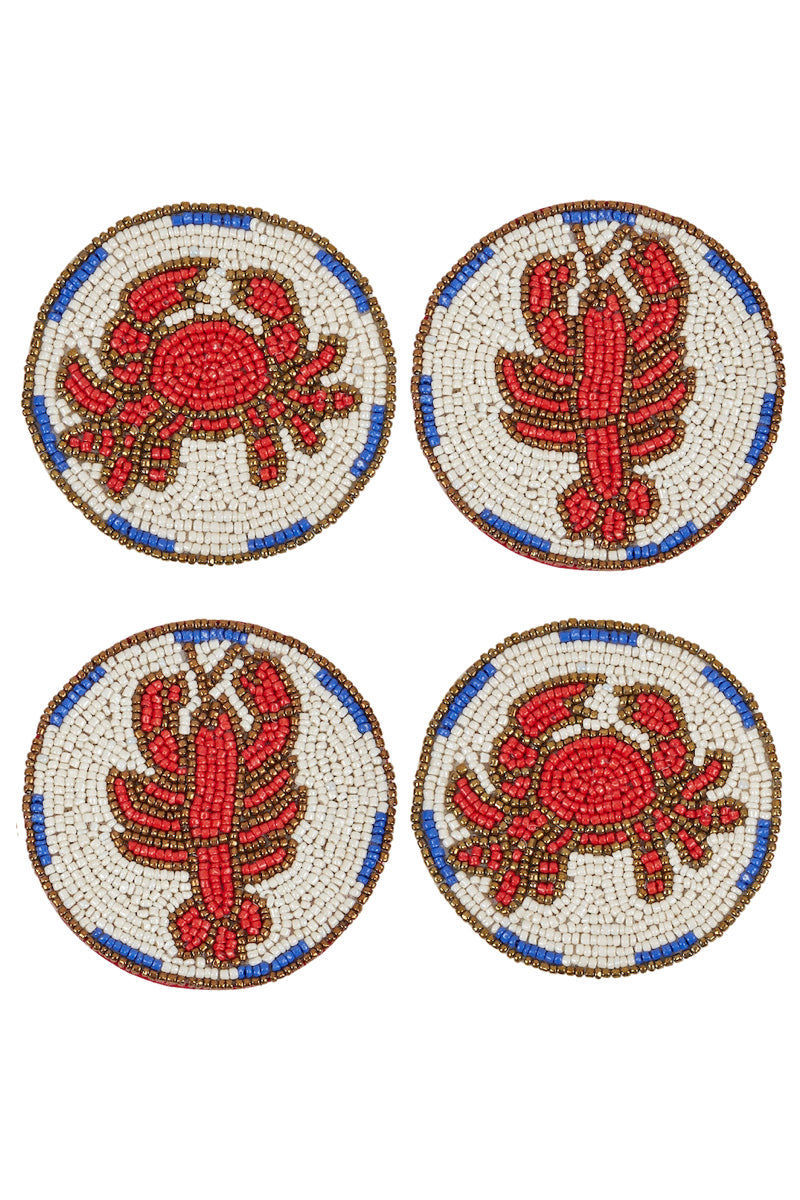 Crustacean Beaded Coasters