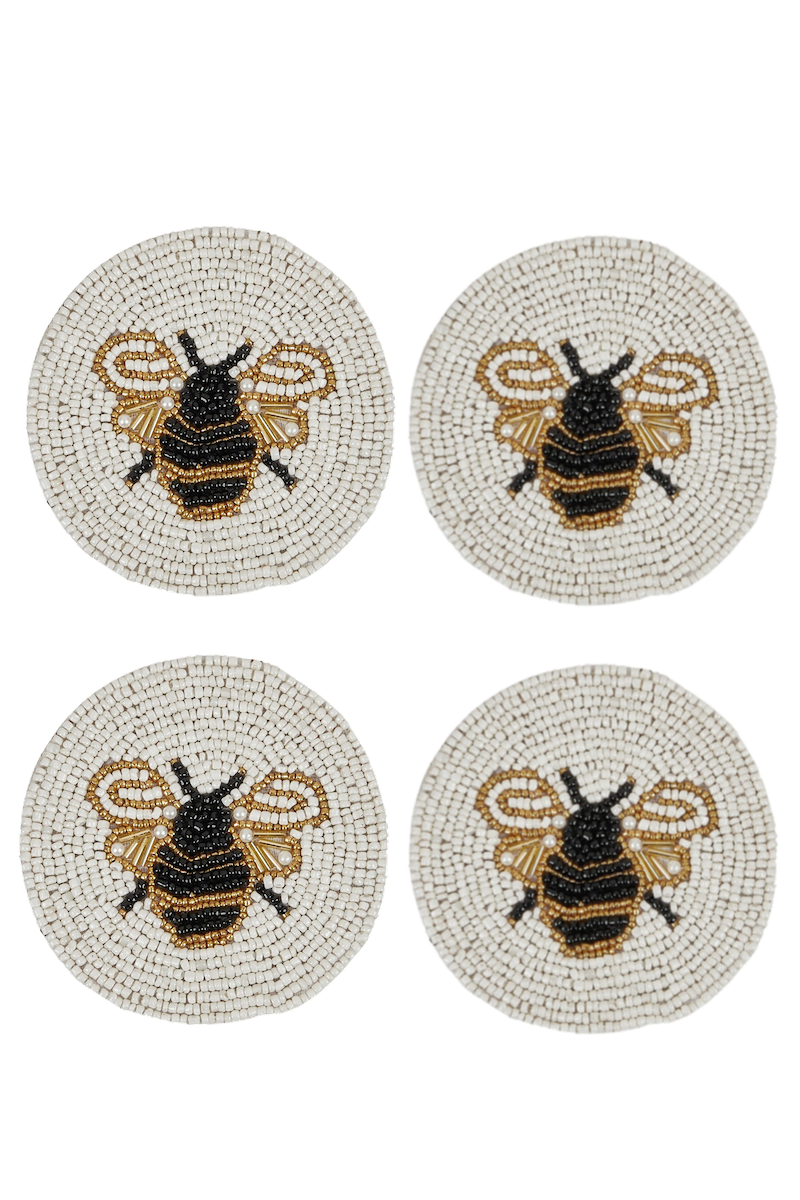 Bee Beaded Coasters