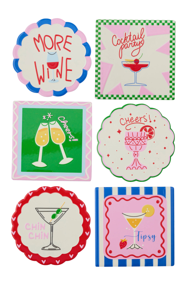 Cocktail Ceramic Coasters
