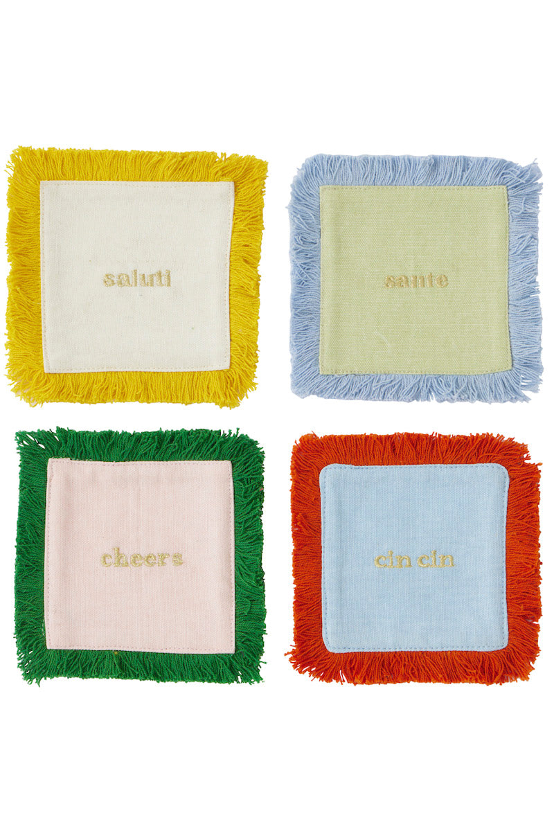 Cheers Embroidered Coasters