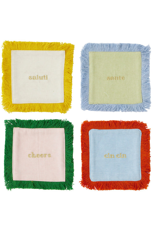 Cheers Embroidered Coasters