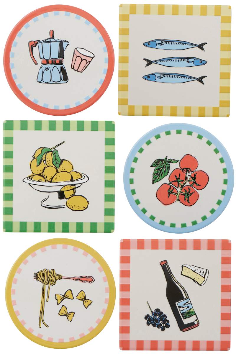 Sardinia Ceramic Coasters