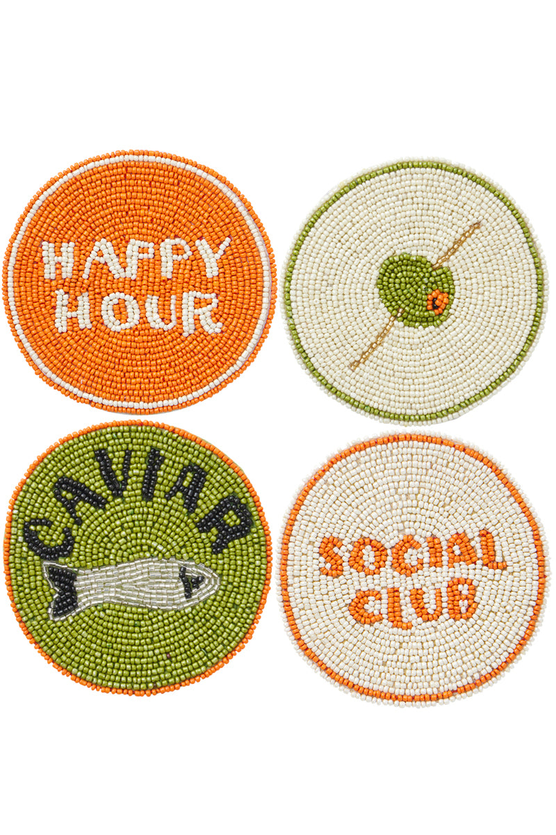 Social Club Beaded Coasters