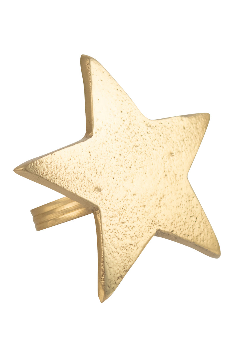 Star Napkin Rings, Gold