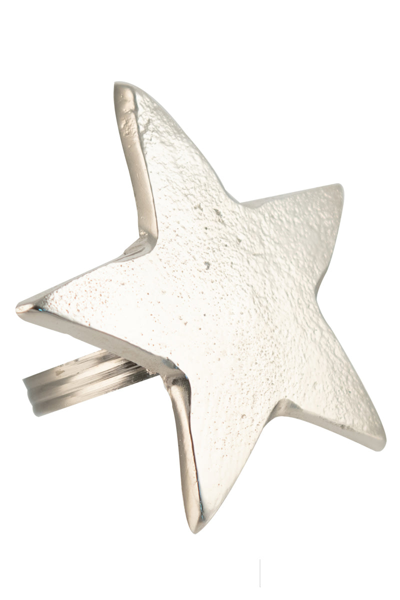 Star Napkin Rings, Silver