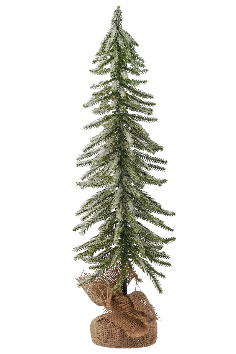 Burlap Tree with Snow