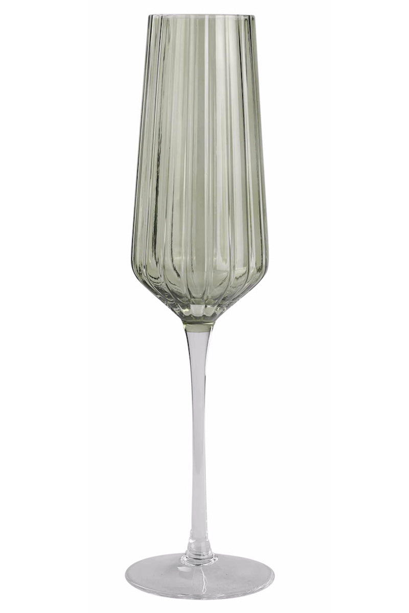 Ribbed Champagne Flutes