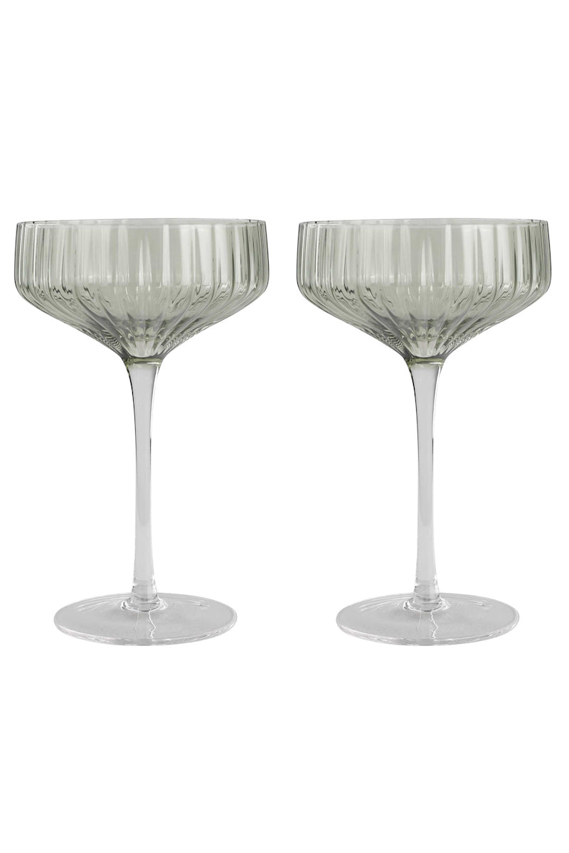 Ribbed Cocktail Coupes
