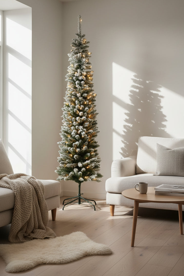 Slim Snowy Christmas Trees