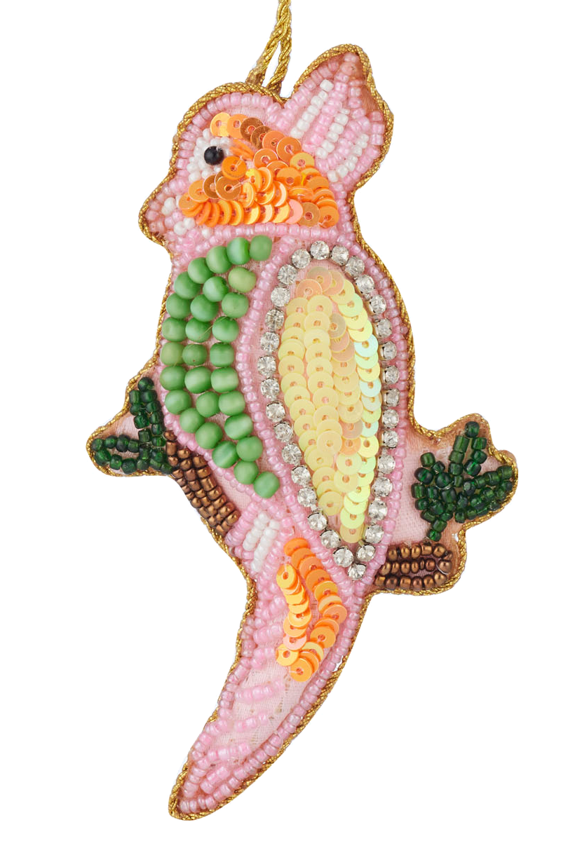 Beaded Cockatoo Ornament