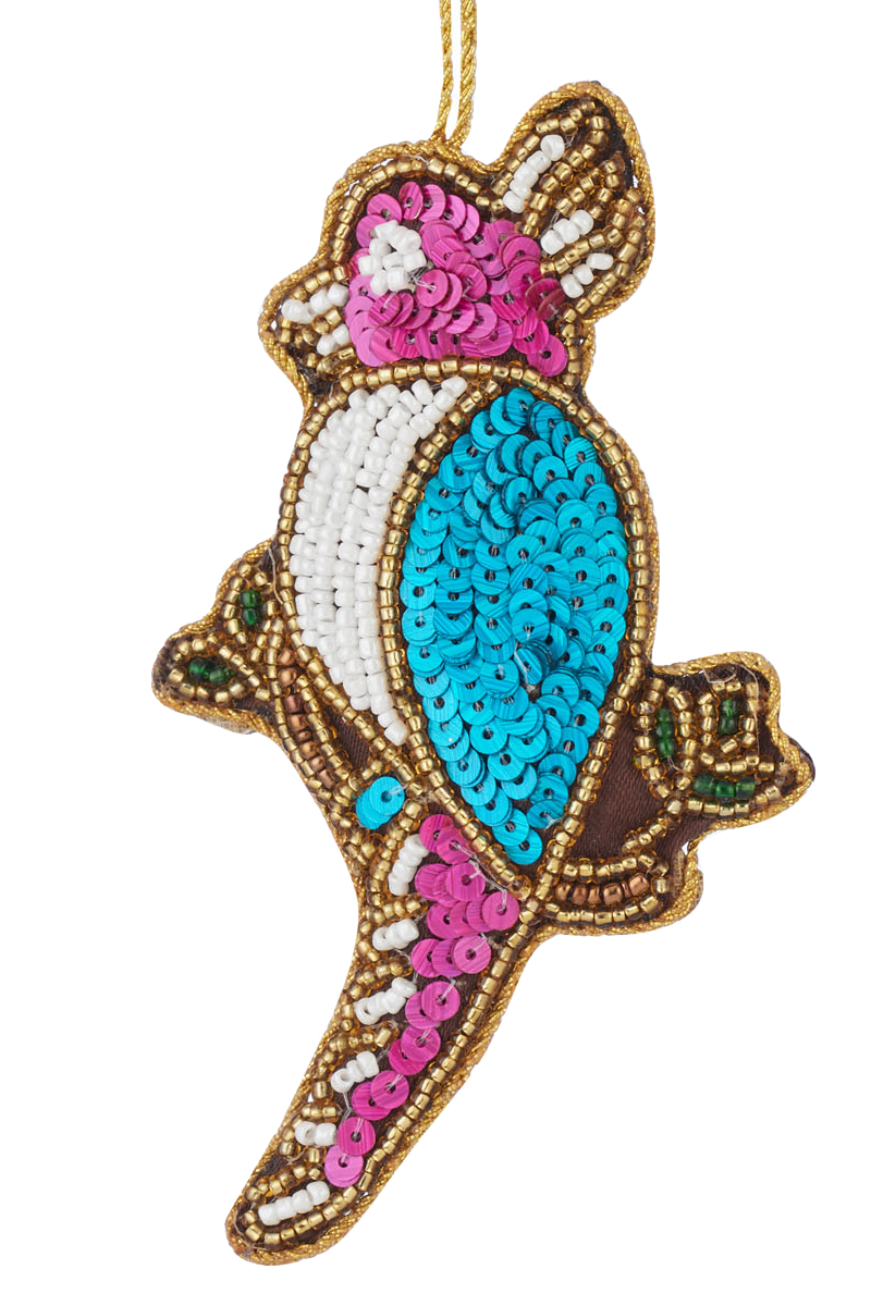 Beaded Cockatoo Ornament