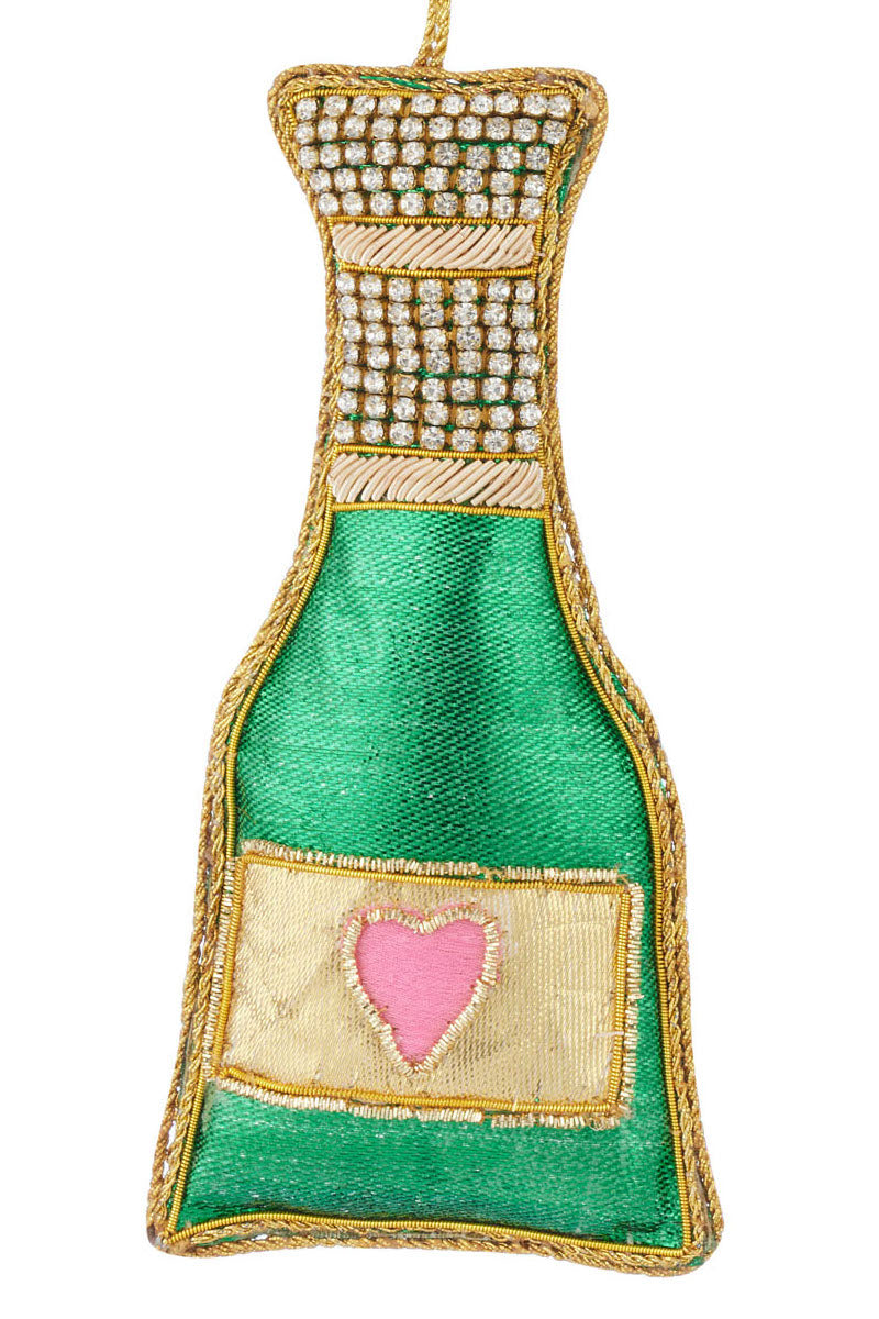Beaded Champagne Ornament