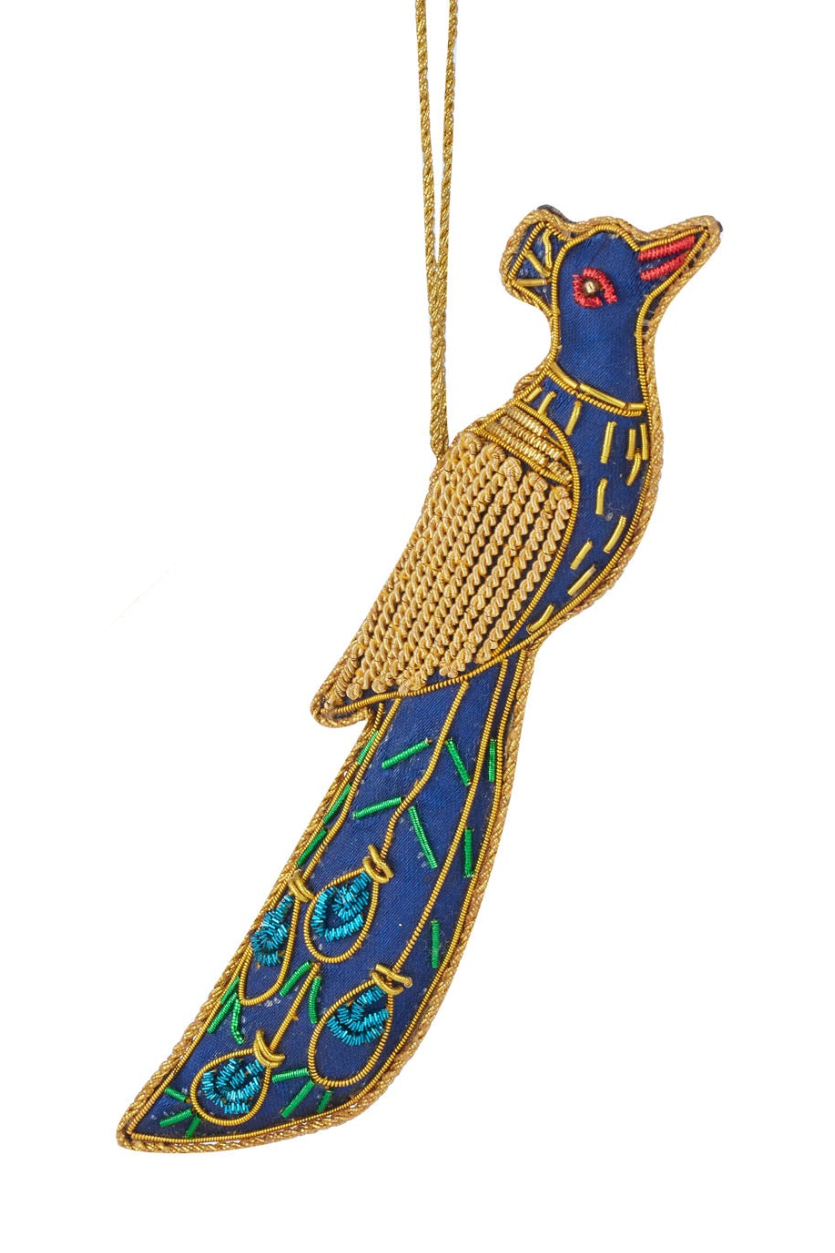 Beaded Peacock Ornament