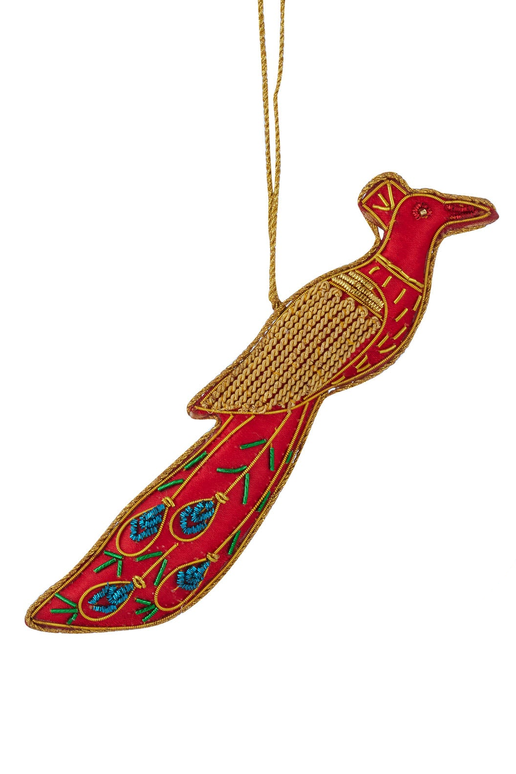 Beaded Peacock Ornament