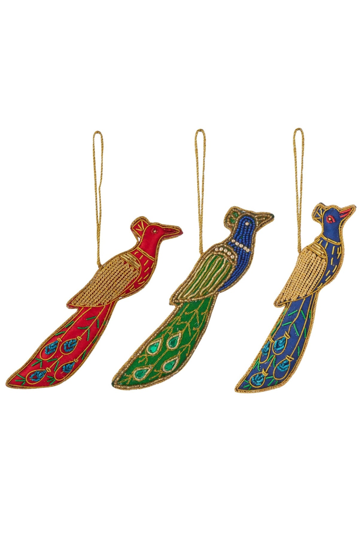 Beaded Peacock Ornament