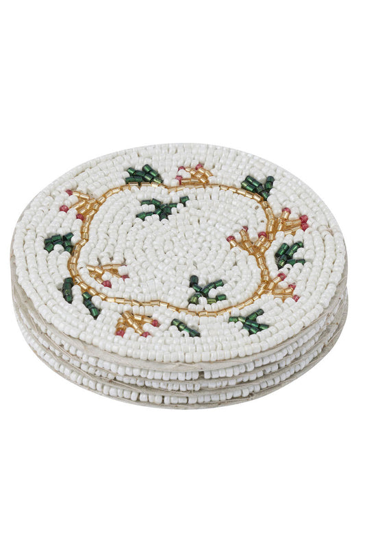 Beaded Christmas Coasters