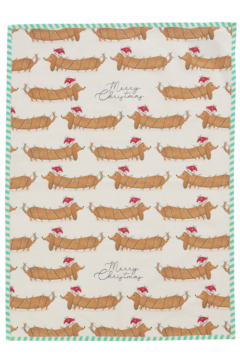 Sausage Dog Tea Towel