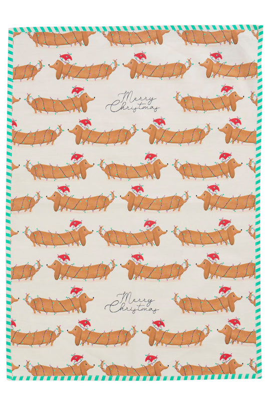 Sausage Dog Tea Towel