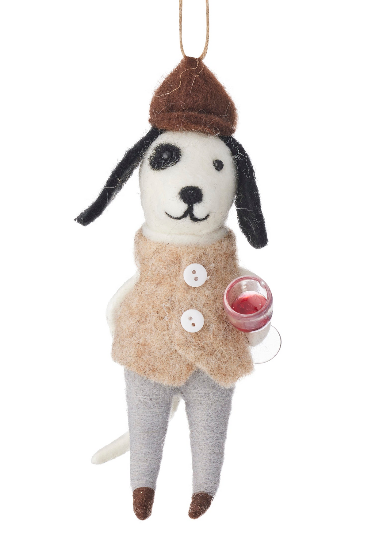 Wine Dog Ornament