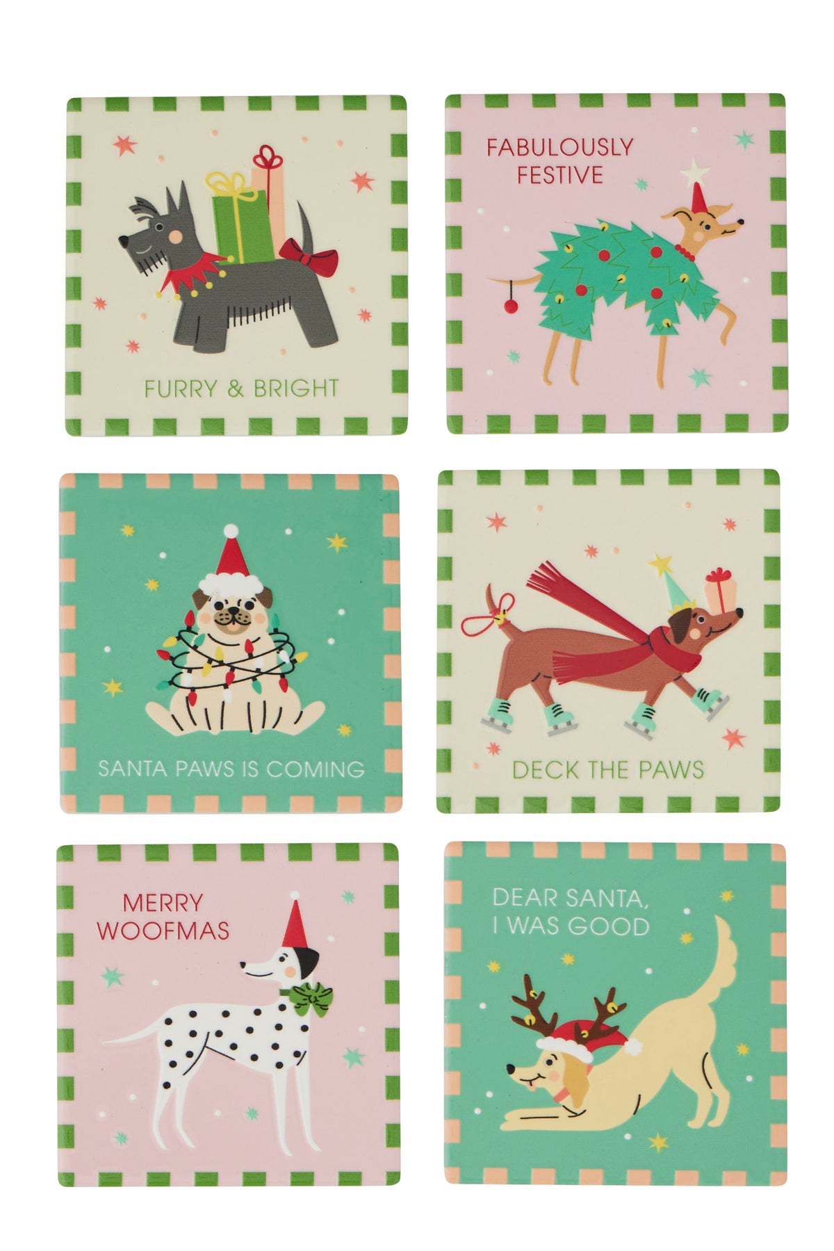 Holiday Dogs Coasters