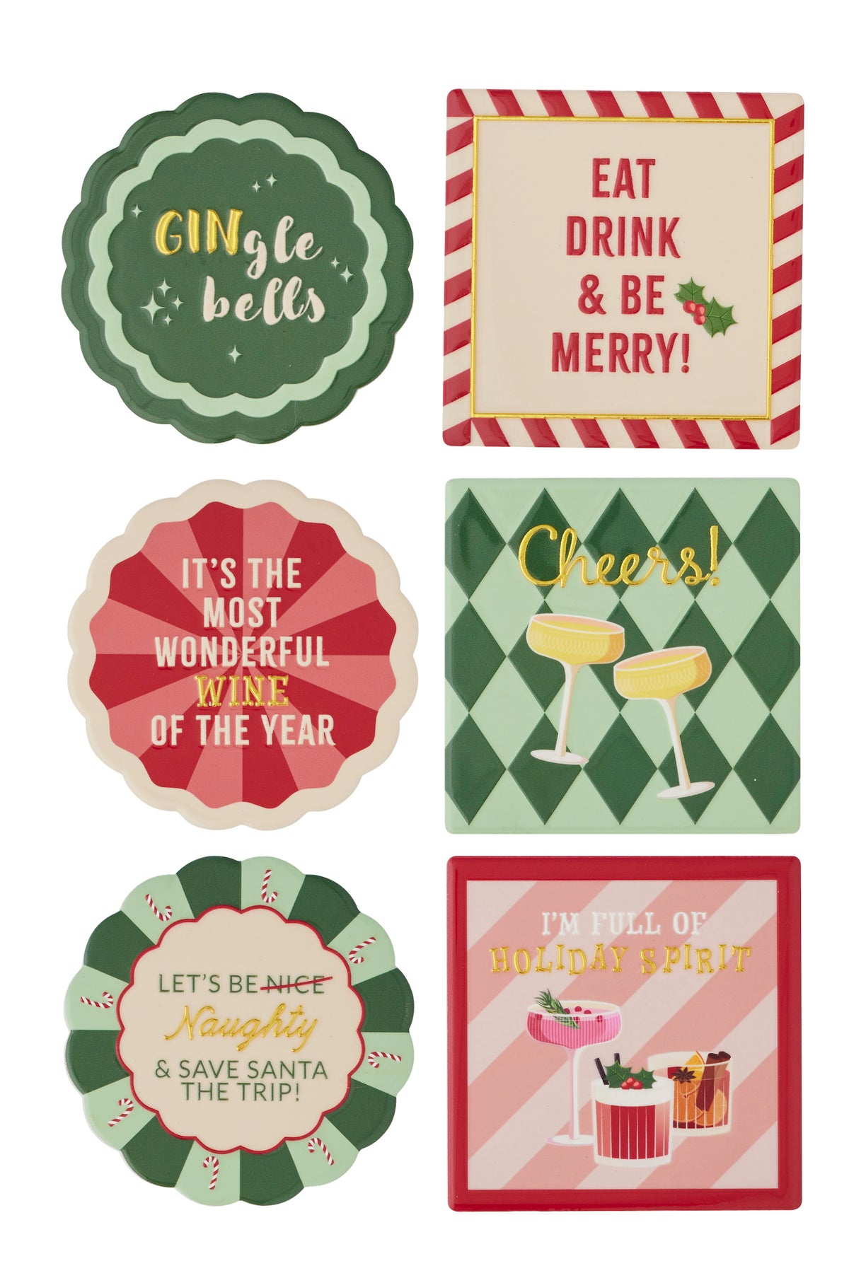 Xmas Cocktail Coasters